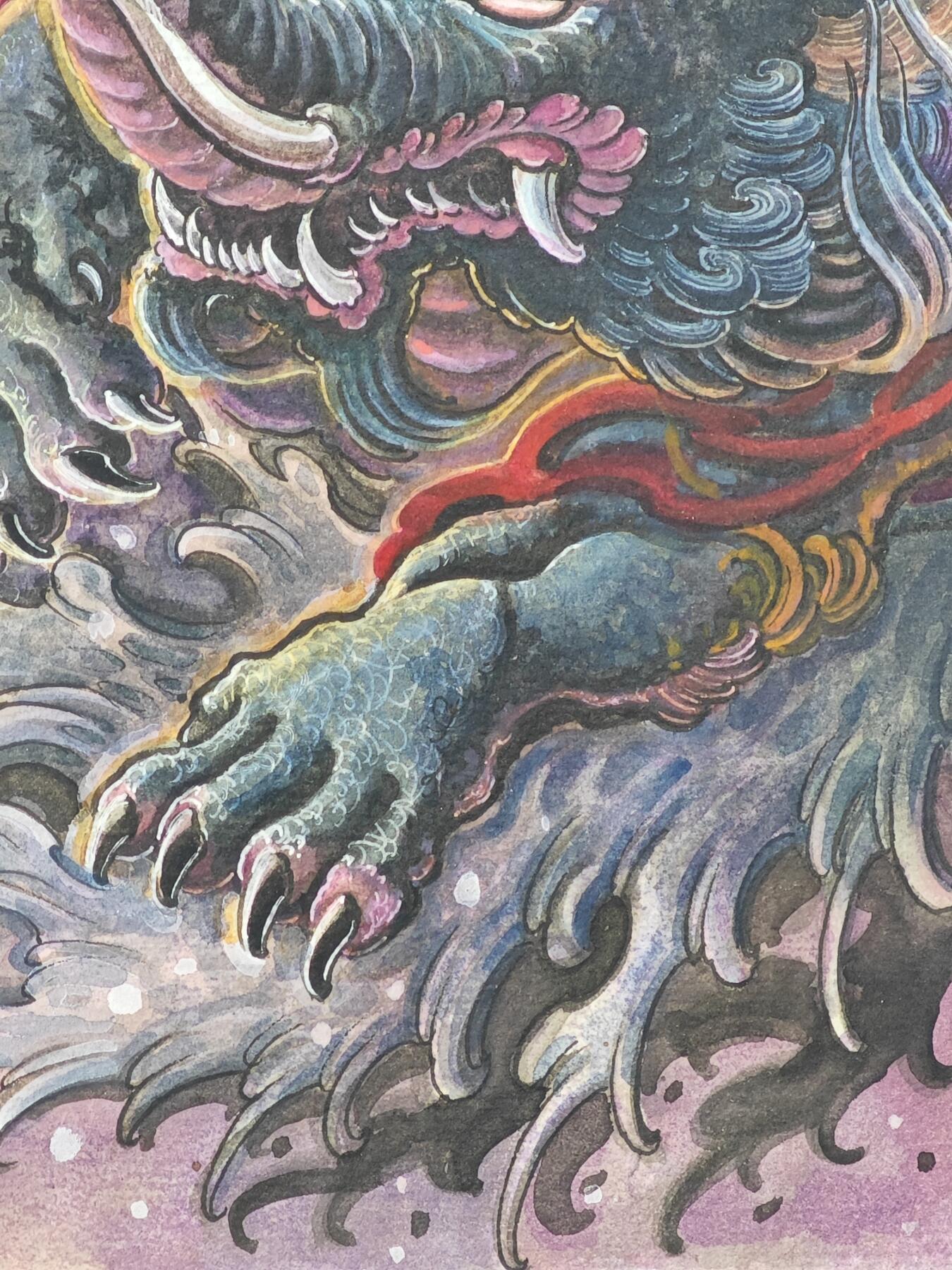 白泽拍卖卡牌手绘专场第32期（愿得长如此 年年物侯新） 2025 刘晓明手绘画 尺寸：13cm*27.3cm  刘晓明亲签