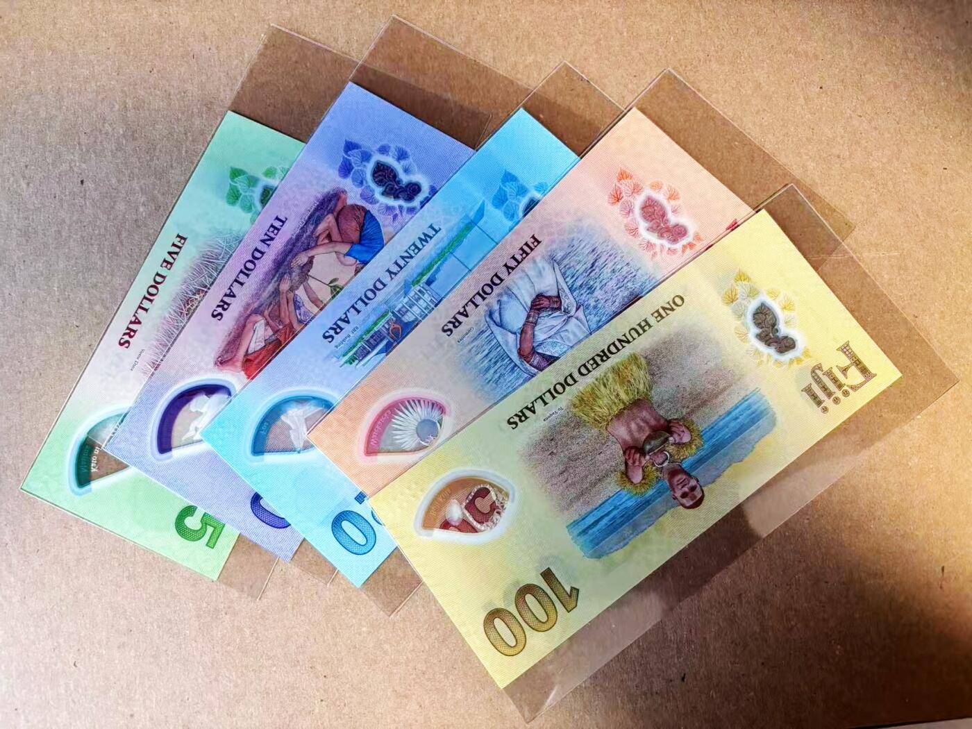 【Blue Auction】世界纸币精拍第784期——18级TOP拍卖/信誉/品质/专业/高效💫 【一组5张 AA冠全同号无47】斐济 新版5-100元 全新UNC