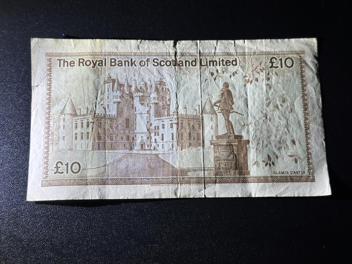 《外钞收藏家》第六百零九期（农历年前收官场、本期年后快递恢复正常再发货）（本平台长期征集拍品、欢迎藏友们联系合作） 1978年苏格兰皇家银行10镑 非全新 品相如图