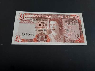 博彦收藏   2月9日 8点钱币专场 全场包邮 - 直布罗陀女皇1镑 UNC 无347 