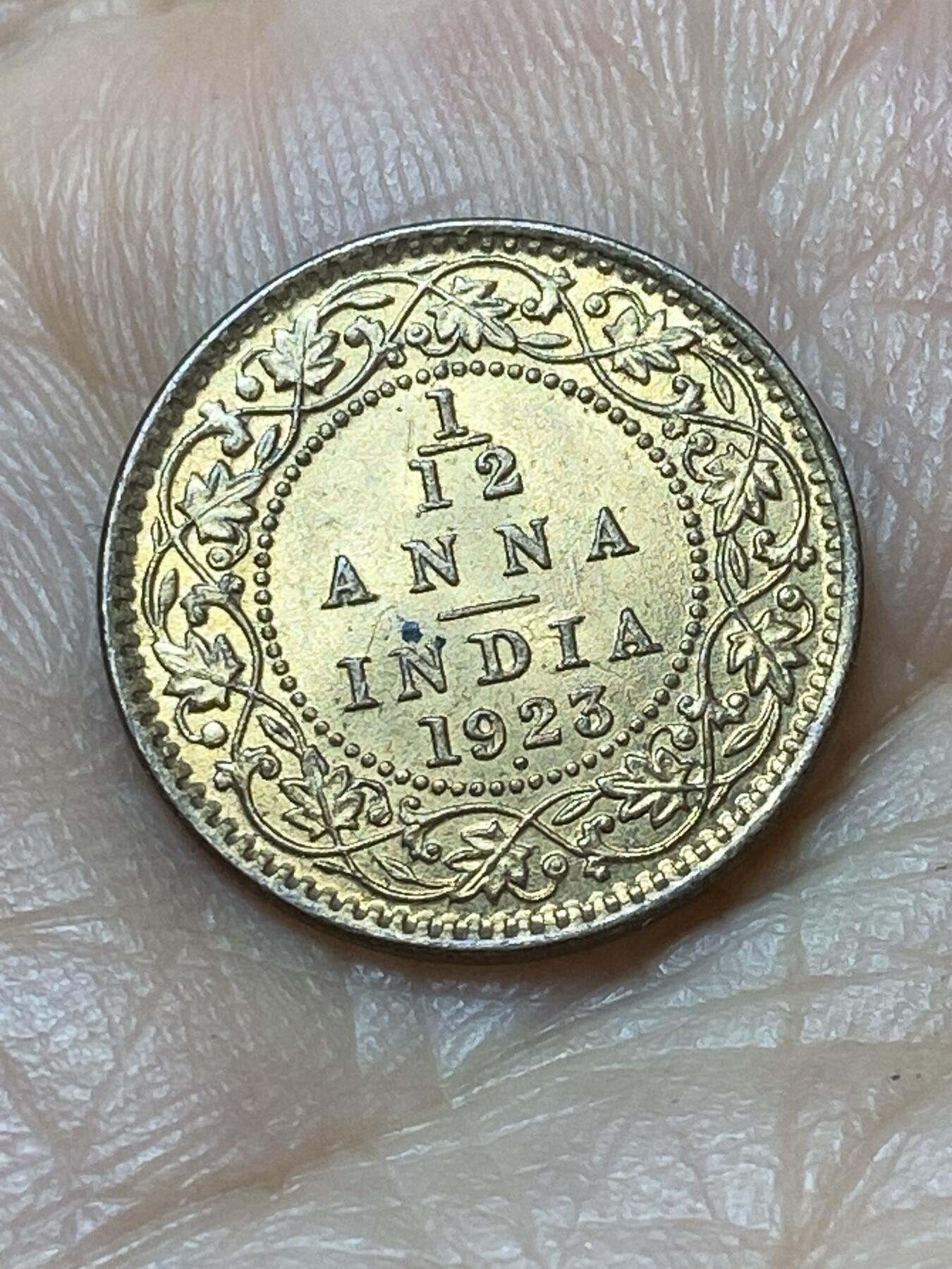 2026年第二十场(总第一百八十九场）外国好品散币场(免佣金) 原光好品–英属印度1923年1/12安娜(乔治五世时期，b版孟买造)