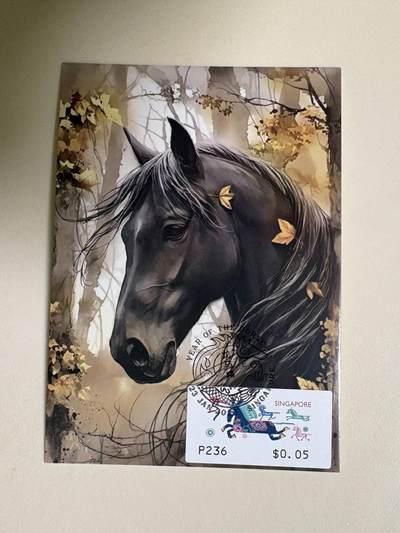 生肖马年专场01          无佣金、可寄存、满50包邮 - 2026新加坡马年电子邮票极限片 限定纪念戳