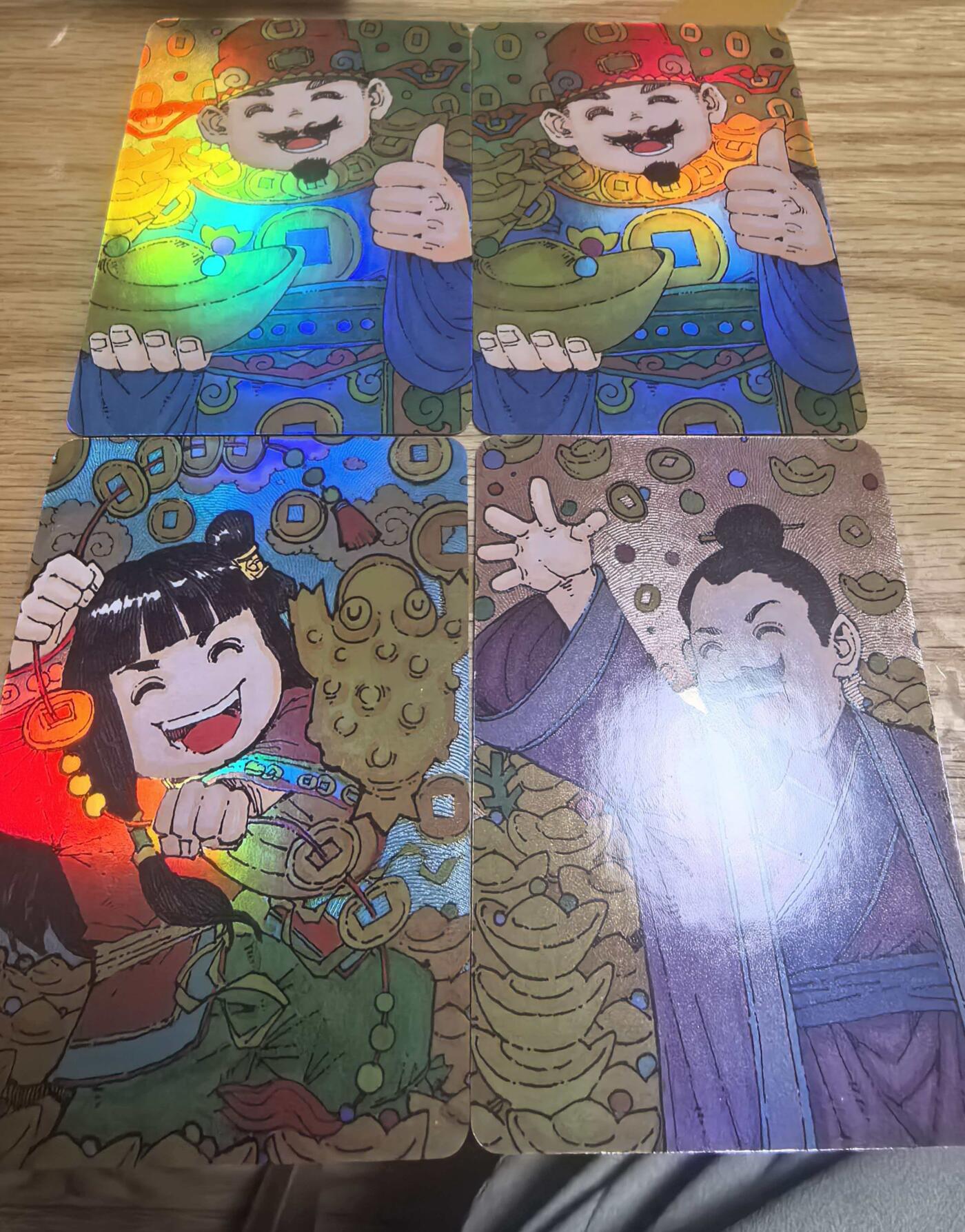 卡有江湖粉丝专场第八期（持续收拍，送拍联系我哦） 小花瓣艺术文创最新一弹新年礼盒四张彩闪西南财神/西北财神/东北财神+2