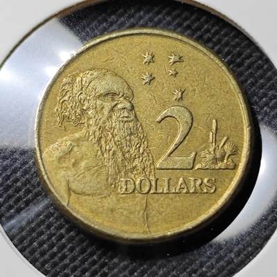 KK钱币收藏小铺  第394期  2月预留时间 周末发货 - 2001澳大利亚土著人2元 