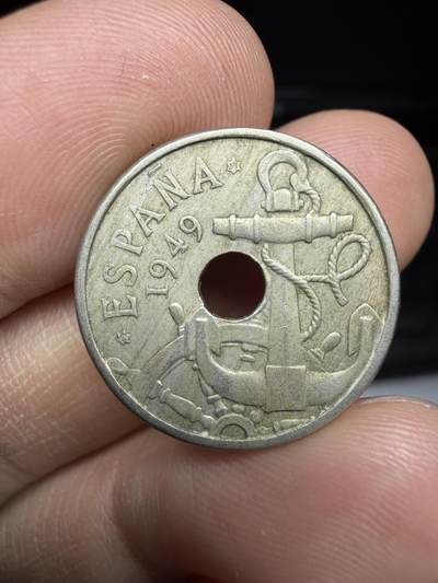 2025年集古藏今外币拍卖第二期-第5场—（总第305拍），可以寄存60天，满160元包邮。 - 1949年西班牙50分