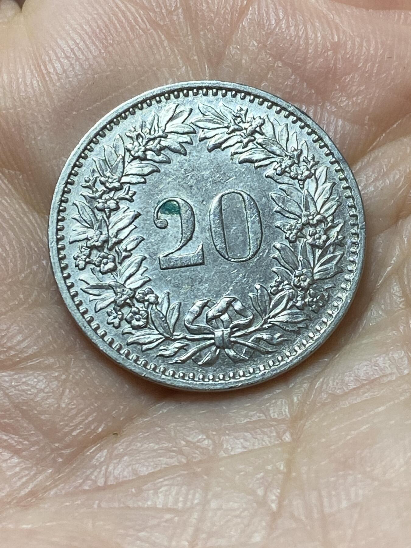 2026年第二十场(总第一百八十九场）外国好品散币场(免佣金) 瑞士🇨🇭1974年20拉彭(第三版，无标版)