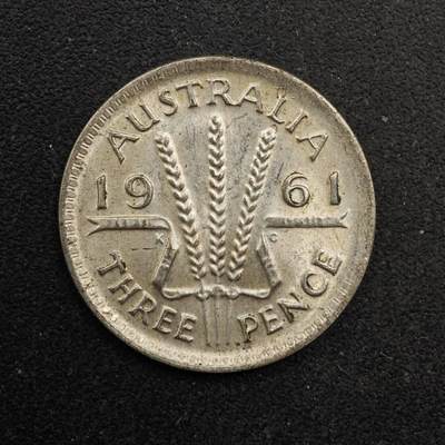 【淘币小摊】实时拍第八百六十七拍   小银币散币场    年前最后一周之前预留8号9号全部发出请更换最新收货地址不方便收货的请勿参拍或者顺丰到付 - 澳大利亚1961年伊丽莎白二世3便士银币