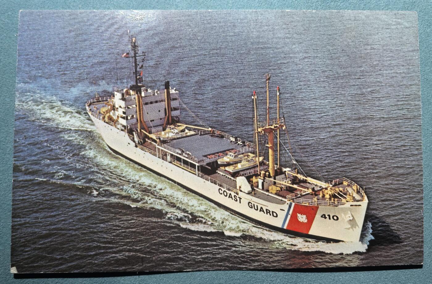 盛世勋华——号角文化勋章邮票专场拍卖第304期 美国冷战时期军舰专题明信片 海岸警卫队信使号巡逻船（WTR-410）  