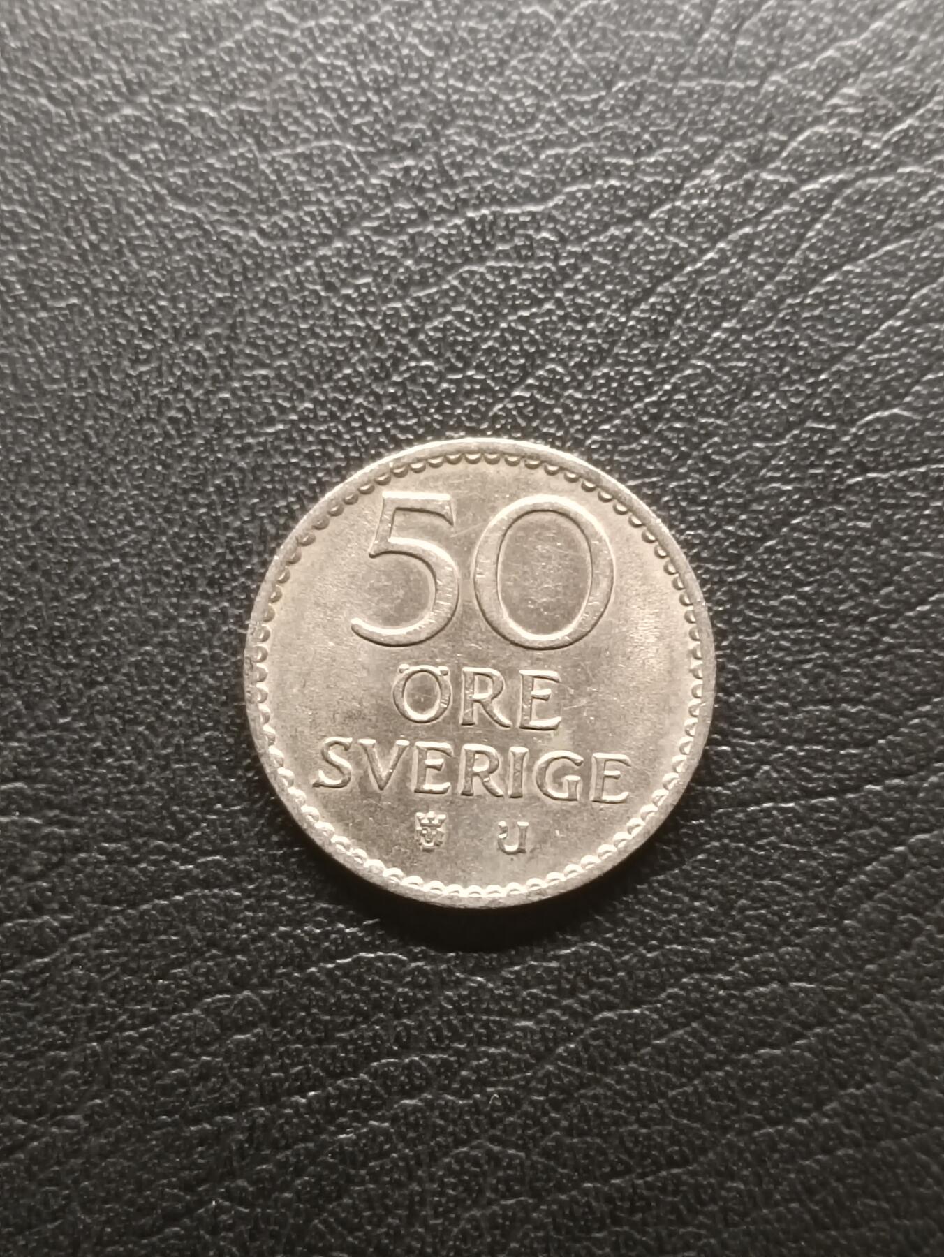 荟藏特别场次第一期——“社长的钢镚堆” 瑞典1969年50欧尔 古斯塔夫六世 白铜制