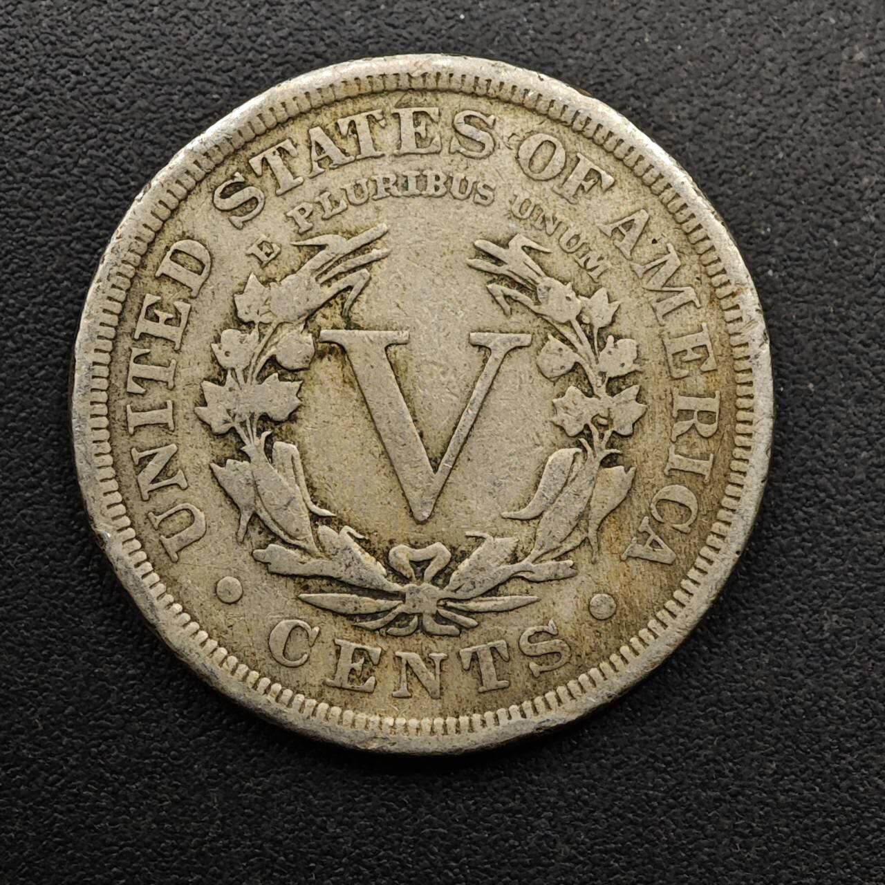  【淘币小摊】限时拍第八百六十六拍   散币场    年前最后一周之前预留8号9号全部发出请更换最新收货地址不方便收货的请勿参拍或者顺丰到付 美国1904年5分镍币