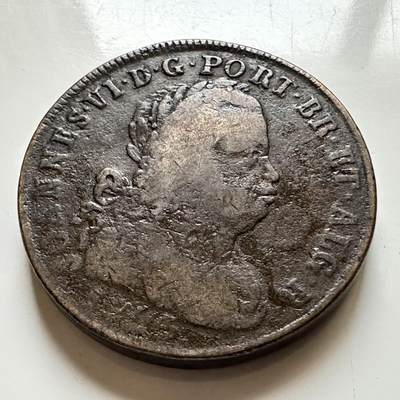 🌹外币初藏🌹🐯2026年第17场 快递将在12号停运 年前需发货的抓紧 ，年后正月十五恢复发货 - 葡萄牙-巴西联合王国 1822年 若昂六世 40瑞斯铜币（葡巴通用）35.3毫米36克厚重