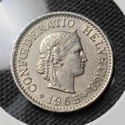 KK钱币收藏小铺  第394期  2月预留时间 周末发货 - 1965瑞士10分 