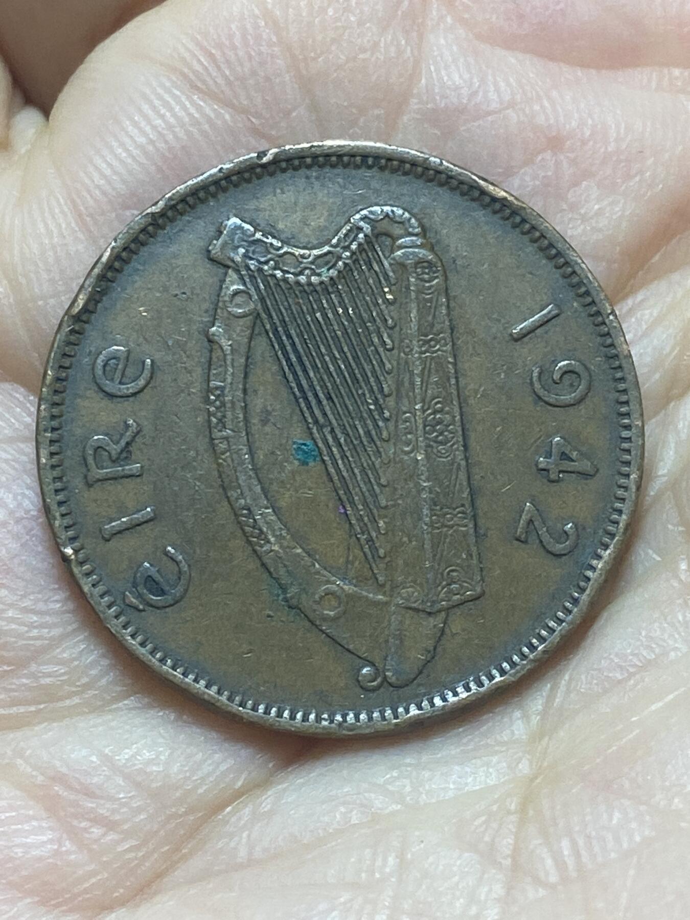 2026年第二十场(总第一百八十九场）外国好品散币场(免佣金) 爱尔兰🇮🇪1942年1/2便士(共和国时期第一套)