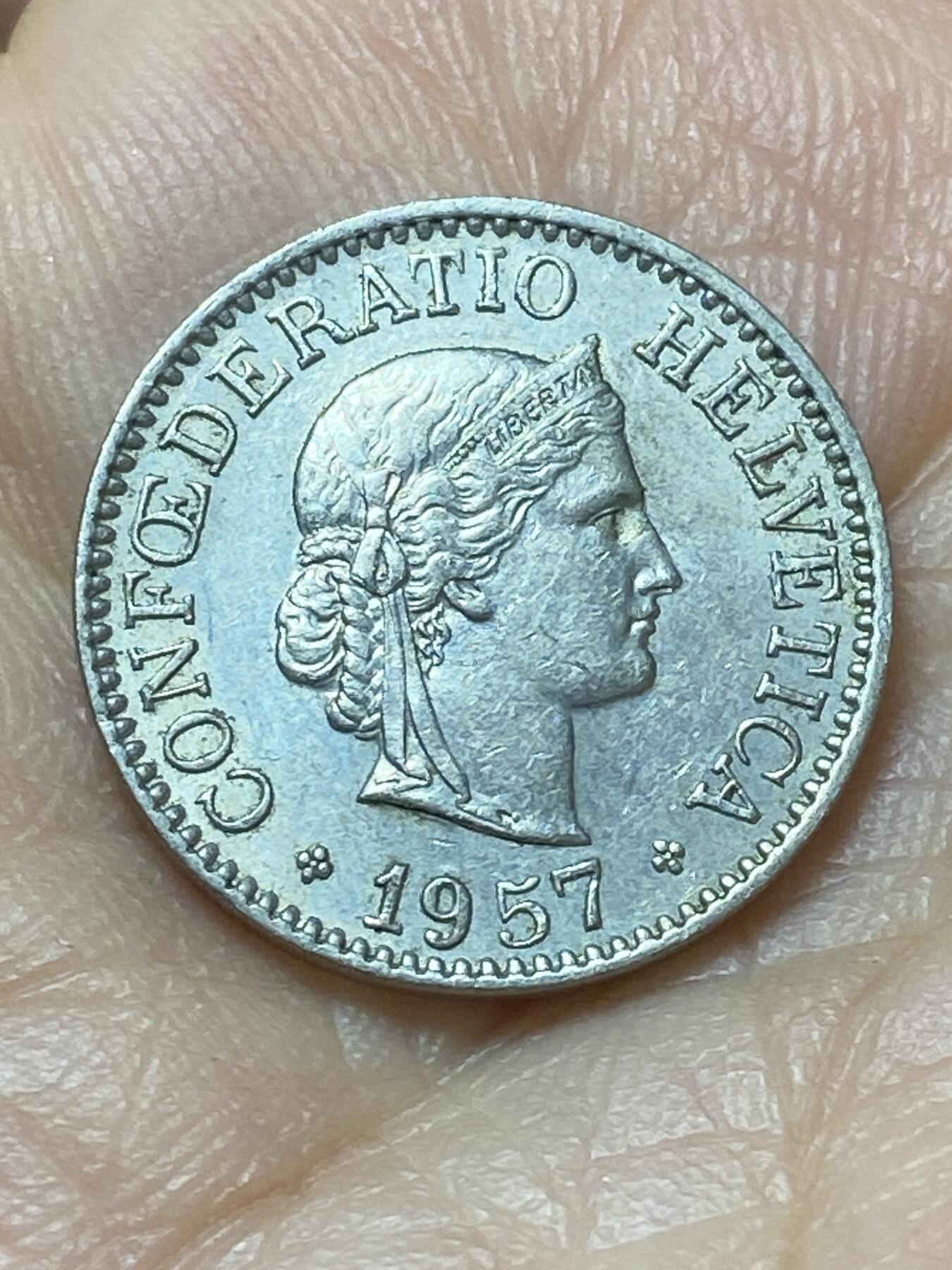 2026年第二十场(总第一百八十九场）外国好品散币场(免佣金) 瑞士🇨🇭1957年10拉彭(第二版，B标伯尔尼造)