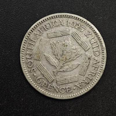 【淘币小摊】实时拍第八百六十七拍   小银币散币场    年前最后一周之前预留8号9号全部发出请更换最新收货地址不方便收货的请勿参拍或者顺丰到付 - 南非1927年乔治五世6便士银币