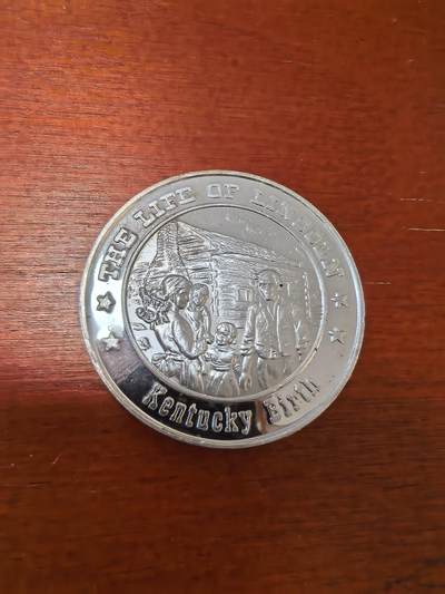 长老汇蛇年精选第九十八场拍卖 - 美国林肯生平之肯塔基诞生银章，1盎司925银