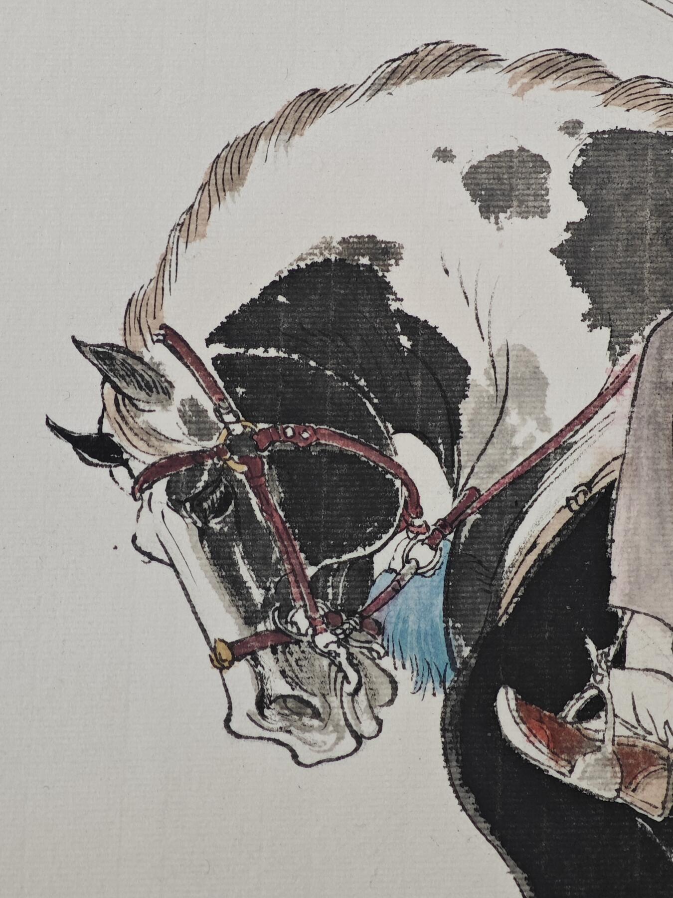 白泽拍卖卡牌手绘专场第32期（愿得长如此 年年物侯新） 2025 独行正明手绘画 扈三娘 尺寸：37.7cm*37.8cm  独行正明亲签