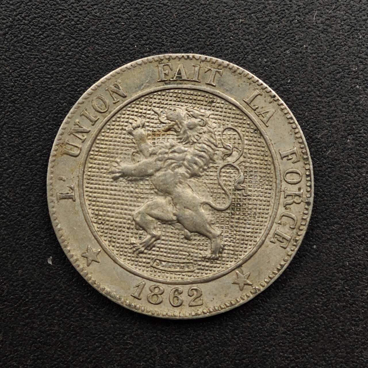  【淘币小摊】限时拍第八百六十六拍   散币场    年前最后一周之前预留8号9号全部发出请更换最新收货地址不方便收货的请勿参拍或者顺丰到付 比利时1862年5分镍币