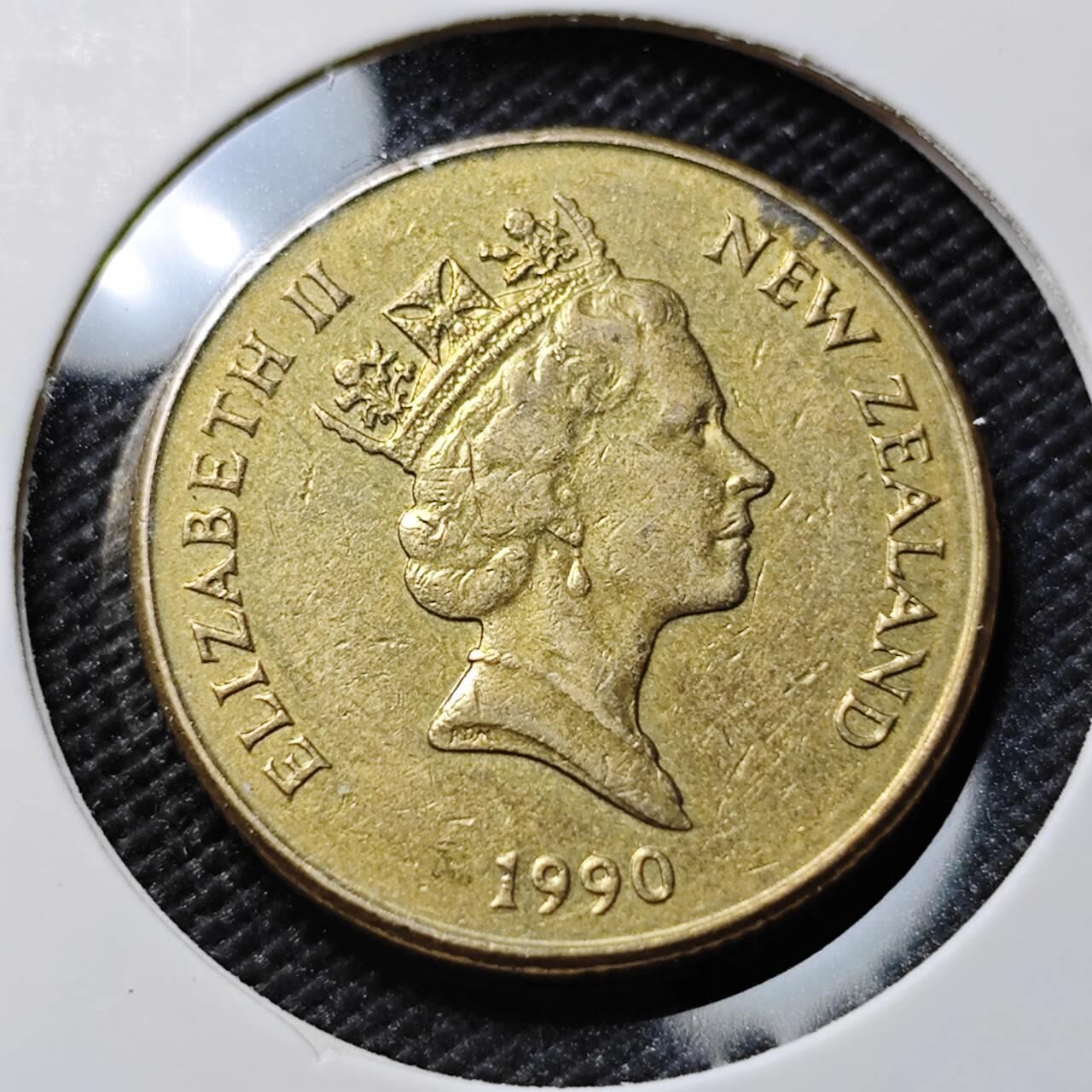 KK钱币收藏小铺  第394期  2月预留时间 周末发货  1990新西兰1元