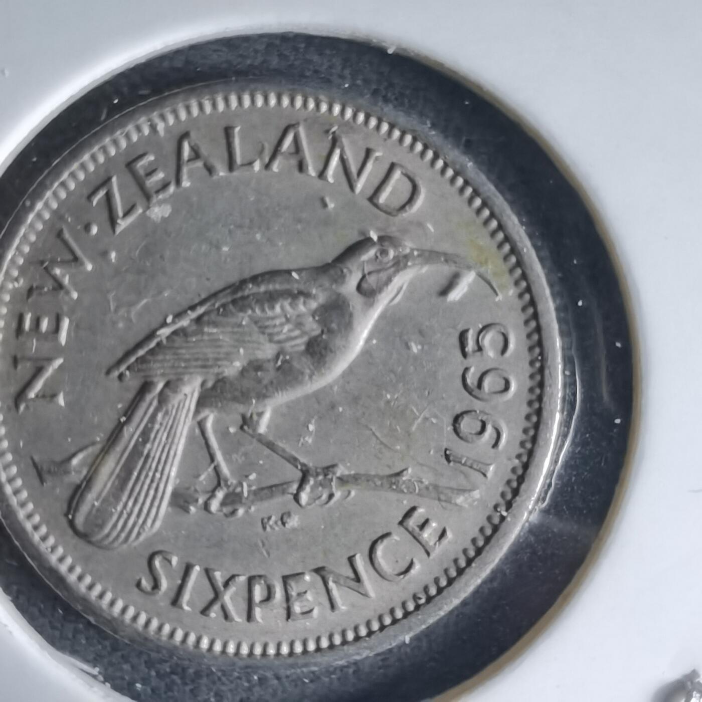 沼泽如烟--第988场 新西兰1965年6便士