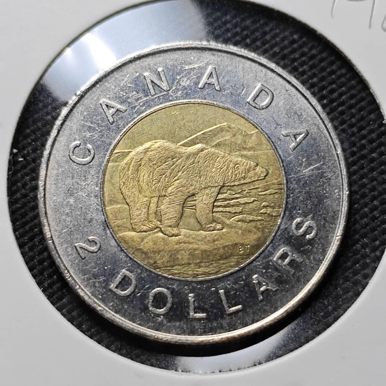 KK钱币收藏小铺  第394期  2月预留时间 周末发货  2002加拿大2元 纪念币