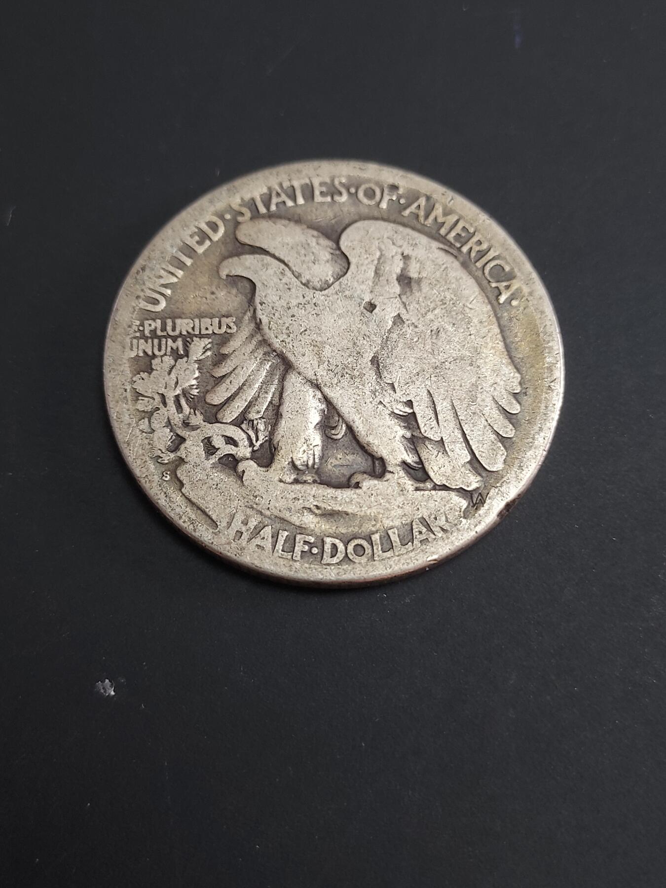 博彦收藏   2月9日 8点钱币专场 全场包邮 1918 美国半圆银币 11.7g 0.9银 