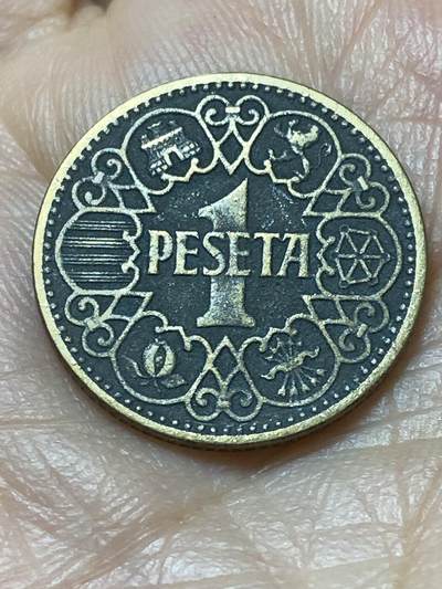 2026年第二十场(总第一百八十九场）外国好品散币场(免佣金) - 西班牙🇪🇸1944年1比塞塔(国民政府时期，实际为弗朗哥控制)