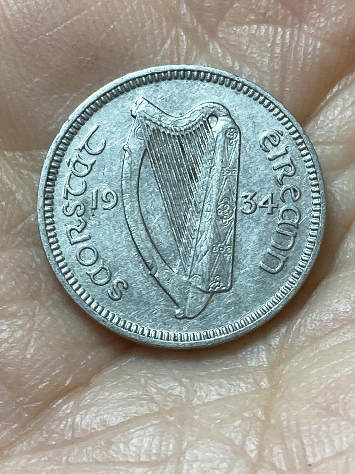 2026年第二十场(总第一百八十九场）外国好品散币场(免佣金) 爱尔兰1934年3便士(英辖自由邦时期)