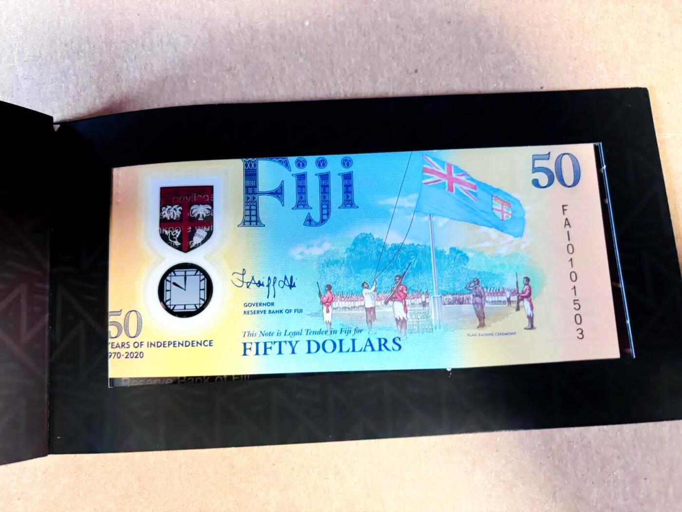 【Blue Auction】世界纸币精拍第784期——18级TOP拍卖/信誉/品质/专业/高效💫 【带册 FA首发冠无47】斐济 2020年50元 全新UNC