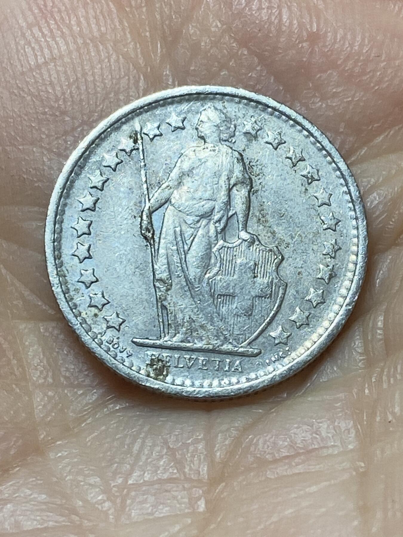 2026年第二十场(总第一百八十九场）外国好品散币场(免佣金) 瑞士🇨🇭1971年1/2法郎(第三版，无标版)