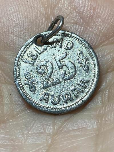 2026年第二十场(总第一百八十九场）外国好品散币场(免佣金) - 丹属冰岛王国1942年25奥拉锌币(克里斯蒂安十世时期，第三版)