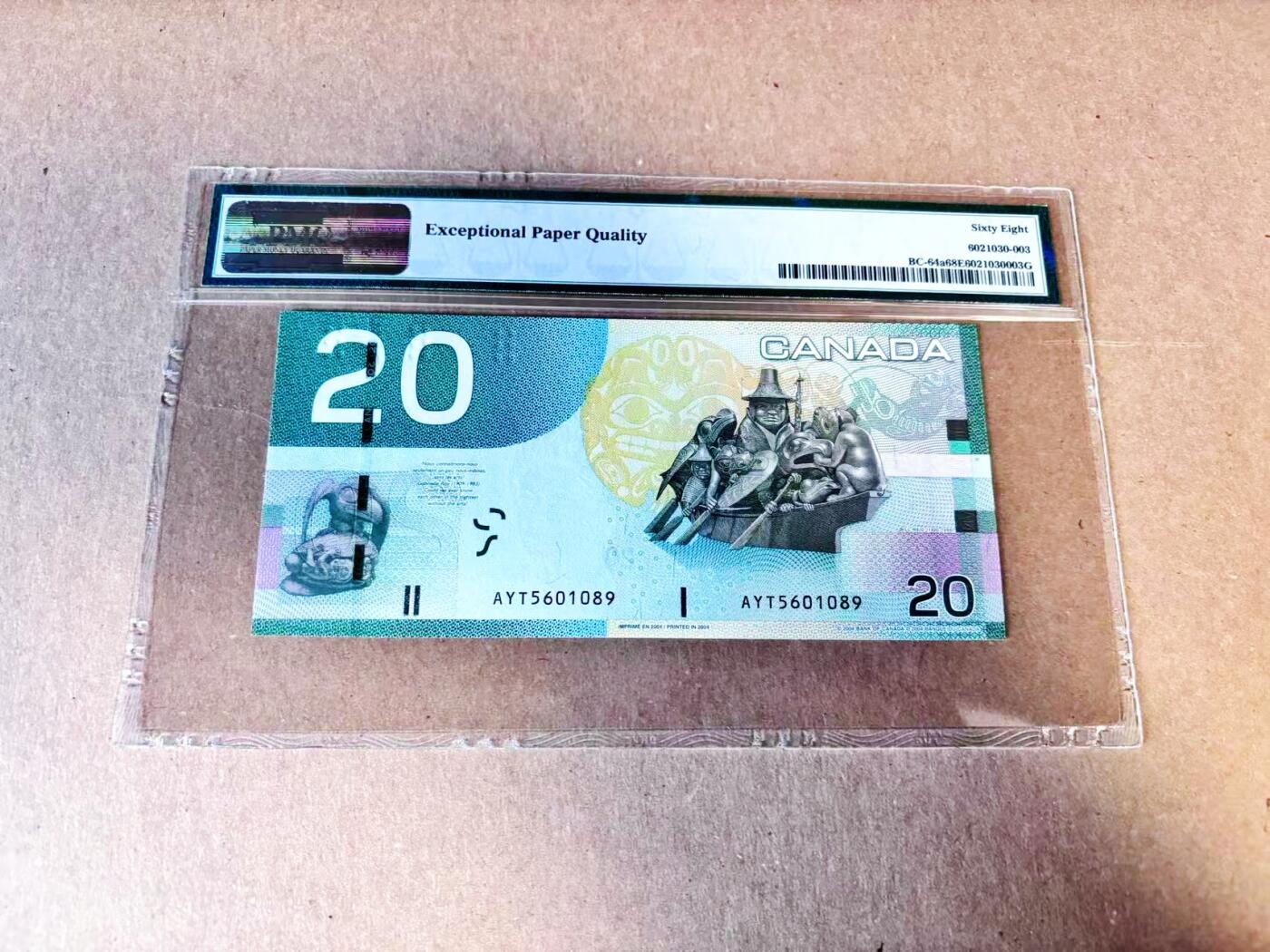 【Blue Auction】世界纸币精拍第784期——18级TOP拍卖/信誉/品质/专业/高效💫  【无47】加拿大 2004-07年20元 PMG68EPQ高分