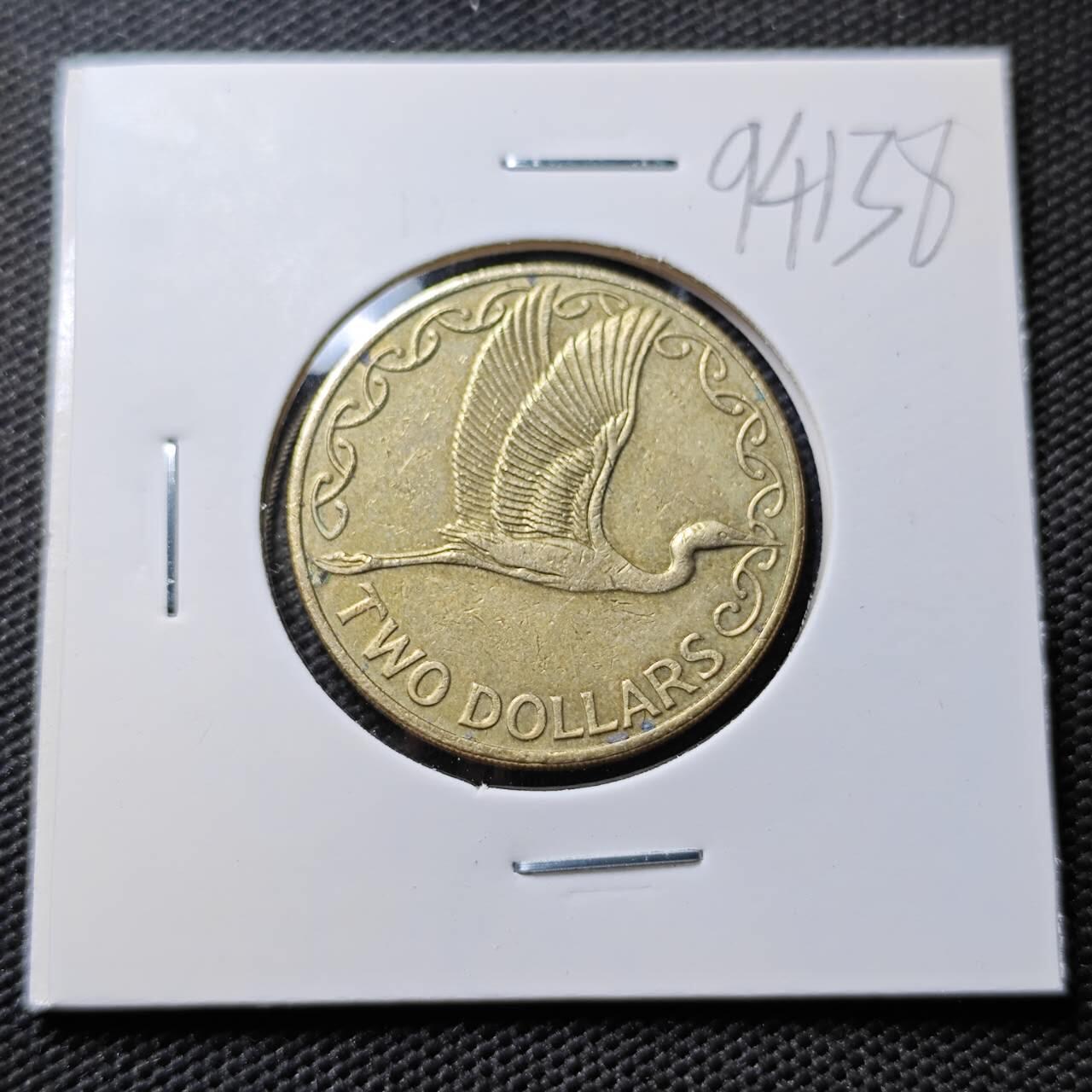 KK钱币收藏小铺  第394期  2月预留时间 周末发货  1999新西兰2元