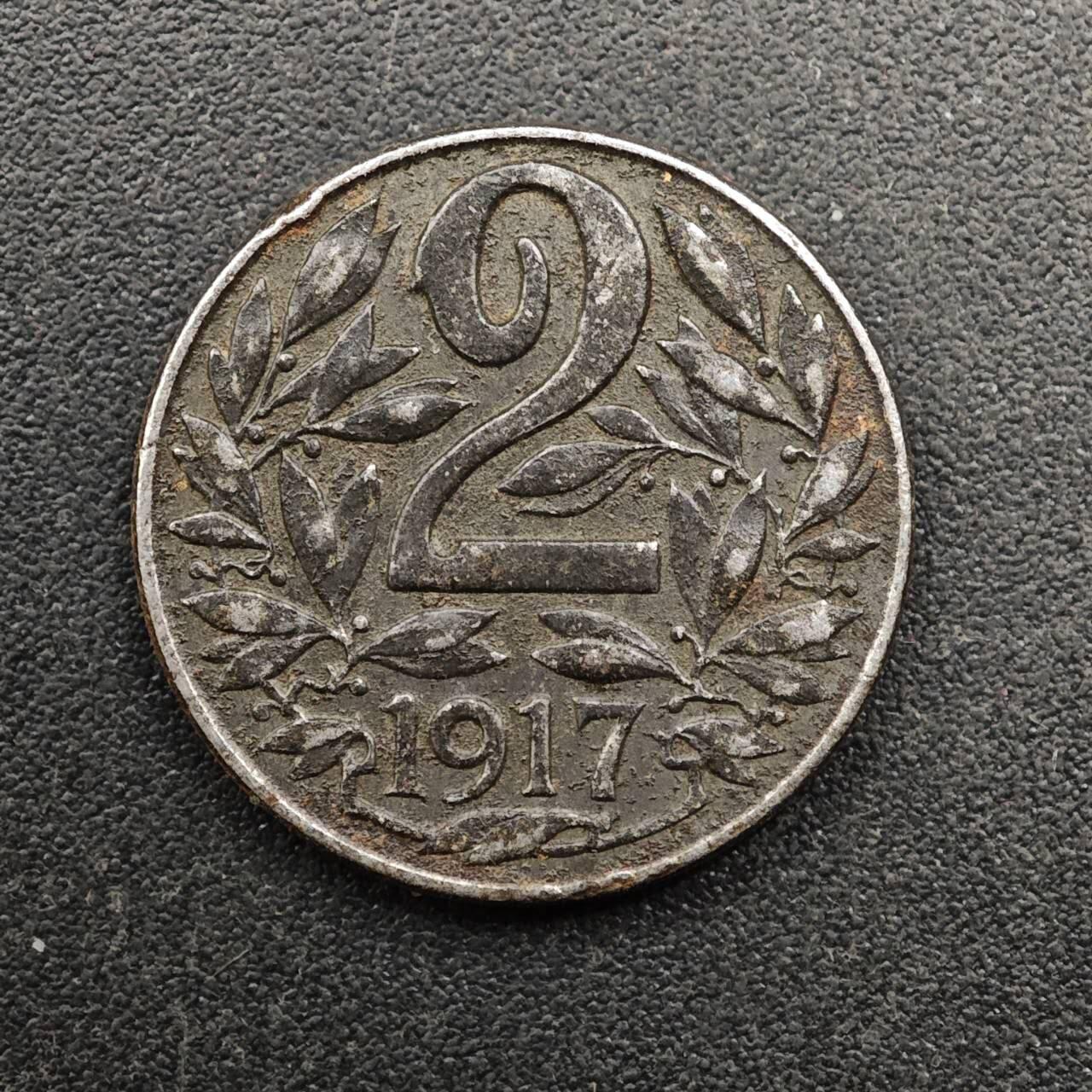  【淘币小摊】限时拍第八百六十六拍   散币场    年前最后一周之前预留8号9号全部发出请更换最新收货地址不方便收货的请勿参拍或者顺丰到付 奥地利1917年2赫勒铁币