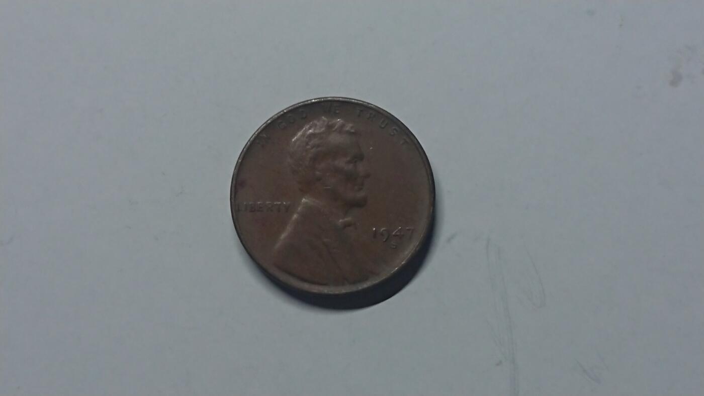 松南世界钱币——260205 美国1947年林肯1美分铜币