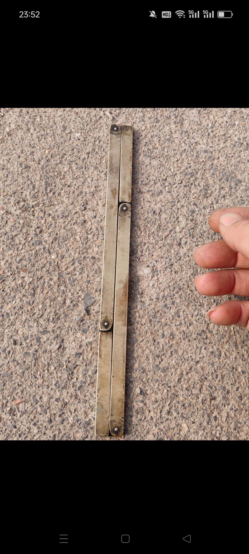 民国时期文房白铜钫圈，手工鏨刻，北平文修款，保存完好，品相一