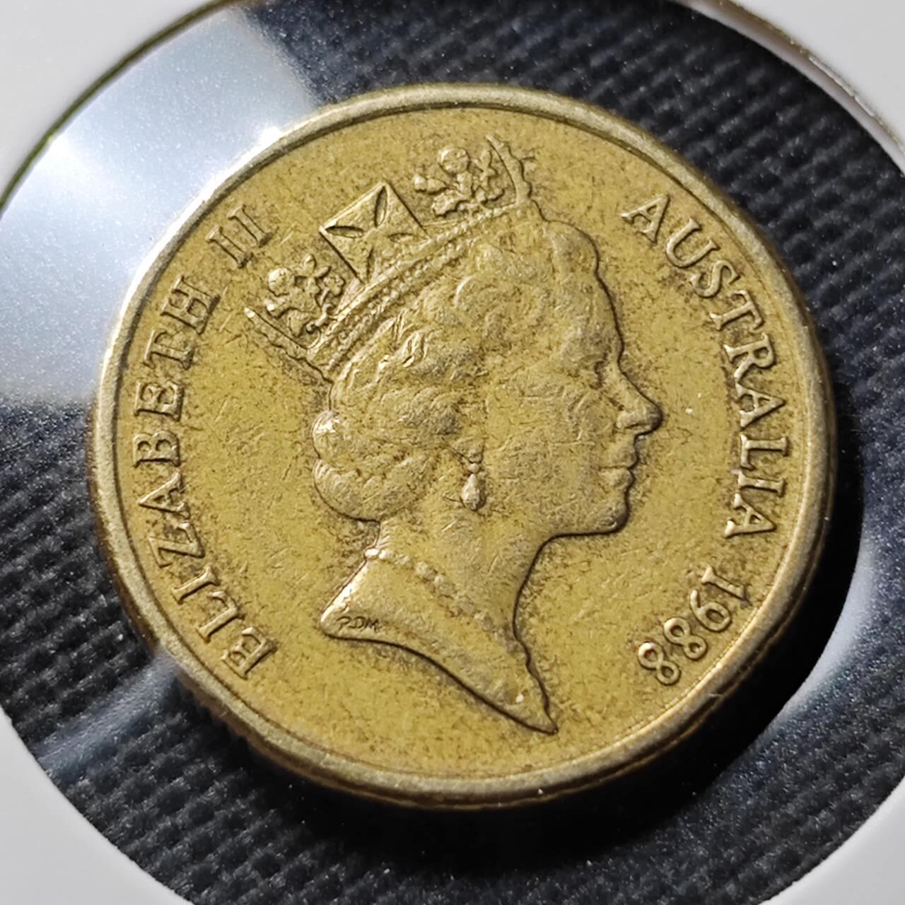 KK钱币收藏小铺  第394期  2月预留时间 周末发货  1988澳大利亚土著人2元