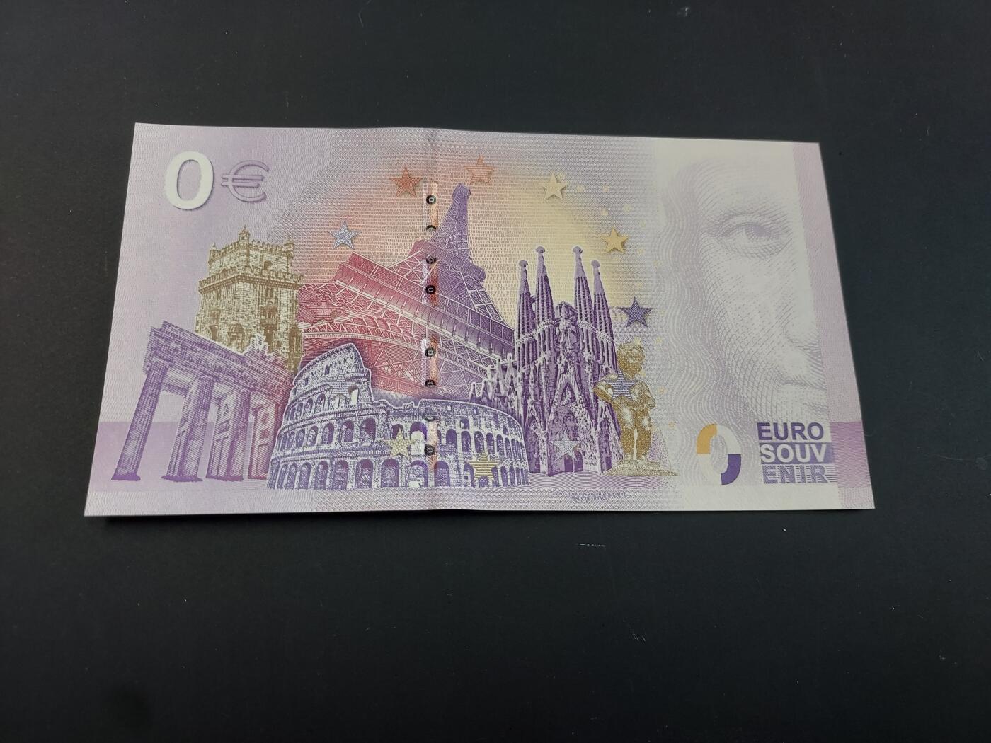 博彦收藏   2月9日 8点钱币专场 全场包邮 2021 牛年 欧元0元纪念钞 非真钞，UNC 