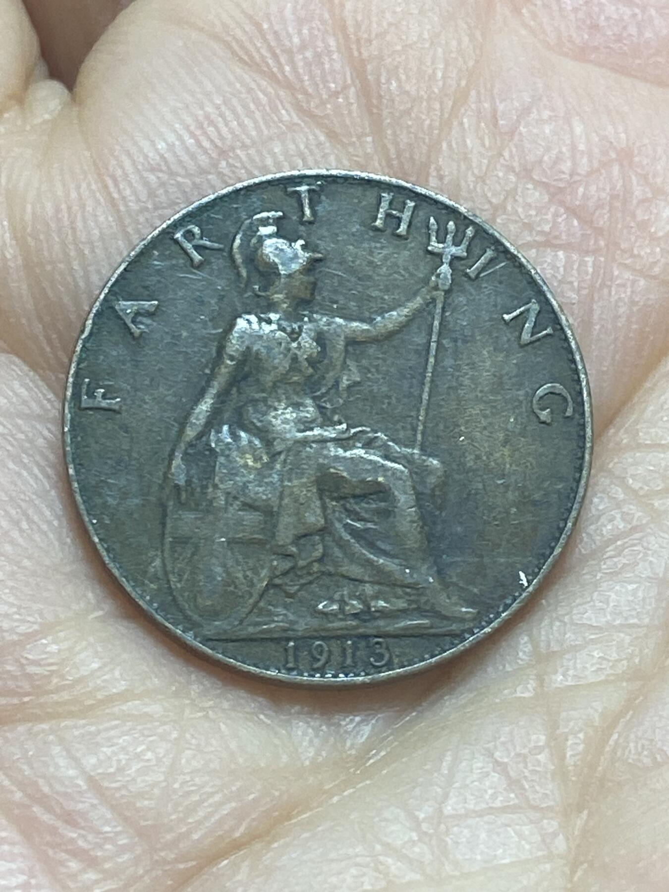 2026年第二十场(总第一百八十九场）外国好品散币场(免佣金) 英国🇬🇧1913年1法新(乔治五世第一版)