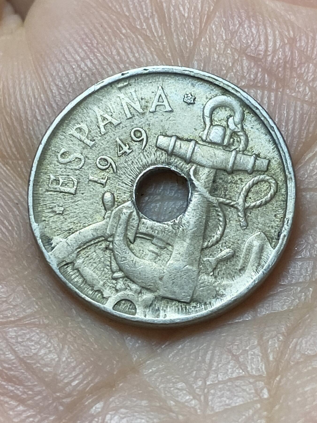 2026年第二十场(总第一百八十九场）外国好品散币场(免佣金) 西班牙🇪🇸1949(54)年50分(弗朗哥执政时期，箭头向上版)