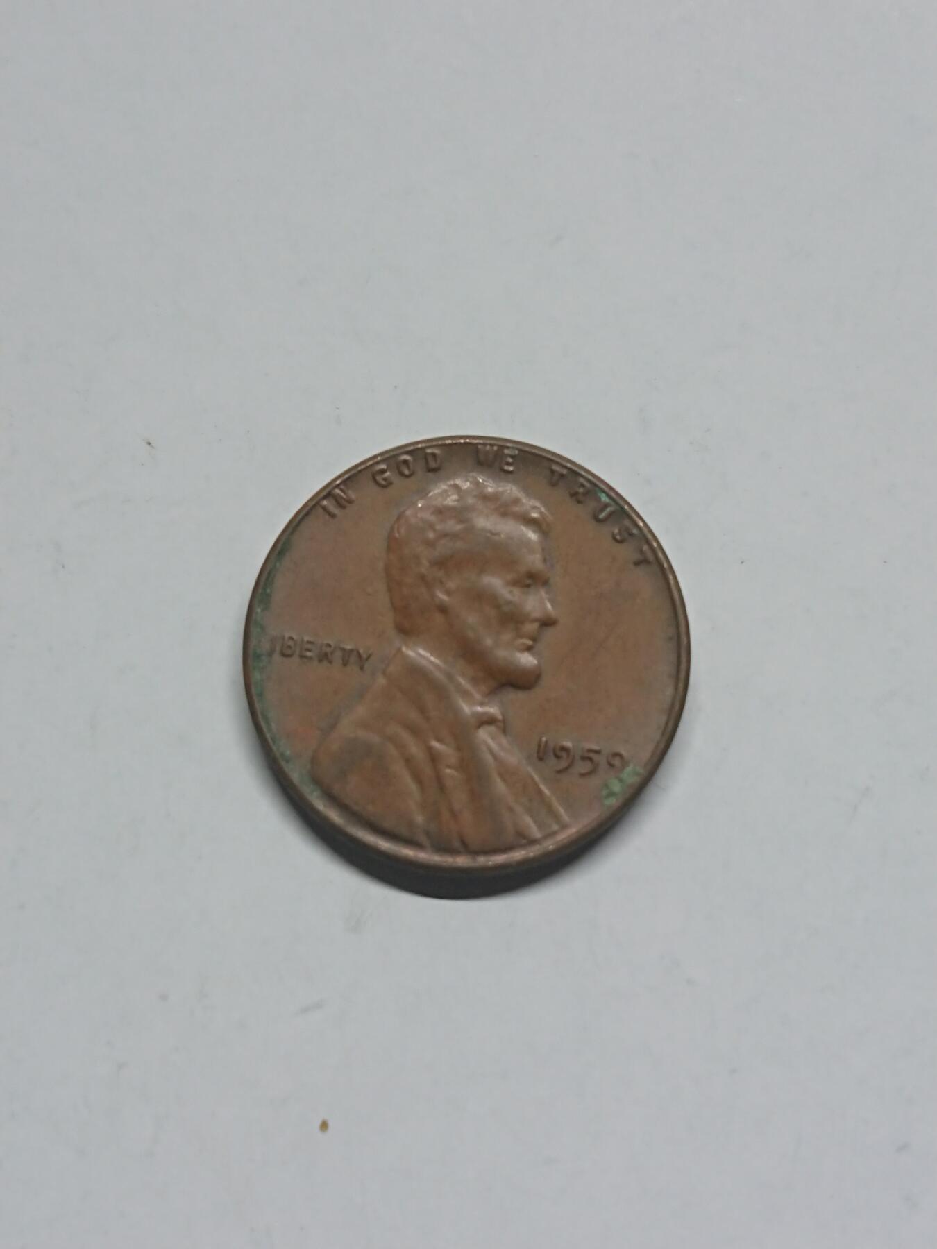 松南世界钱币——260205 美国1959年林肯1分铜币