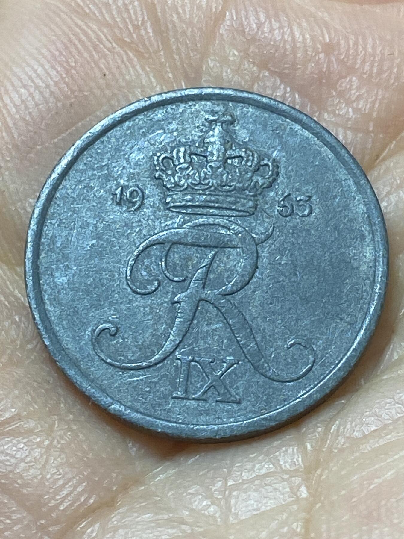 2026年第二十场(总第一百八十九场）外国好品散币场(免佣金) 丹麦🇩🇰1963年2欧尔(弗雷德里克九世第二版，C;S版)