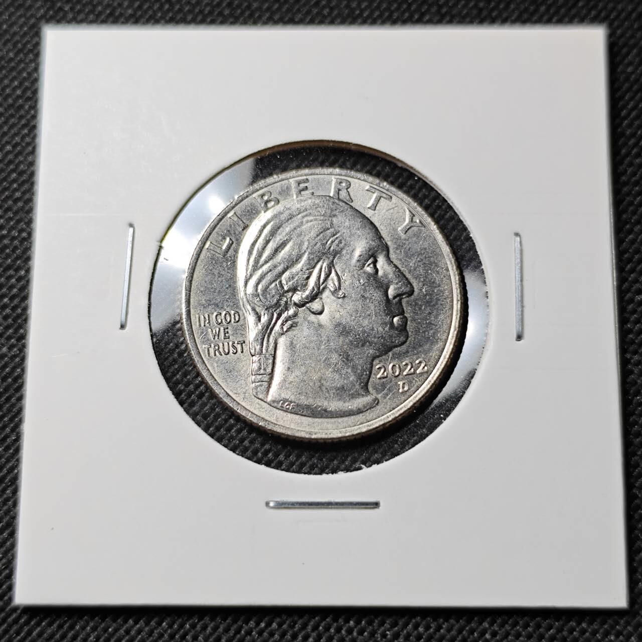 KK钱币收藏小铺  第394期  2月预留时间 周末发货 2022美国25美分纪念币