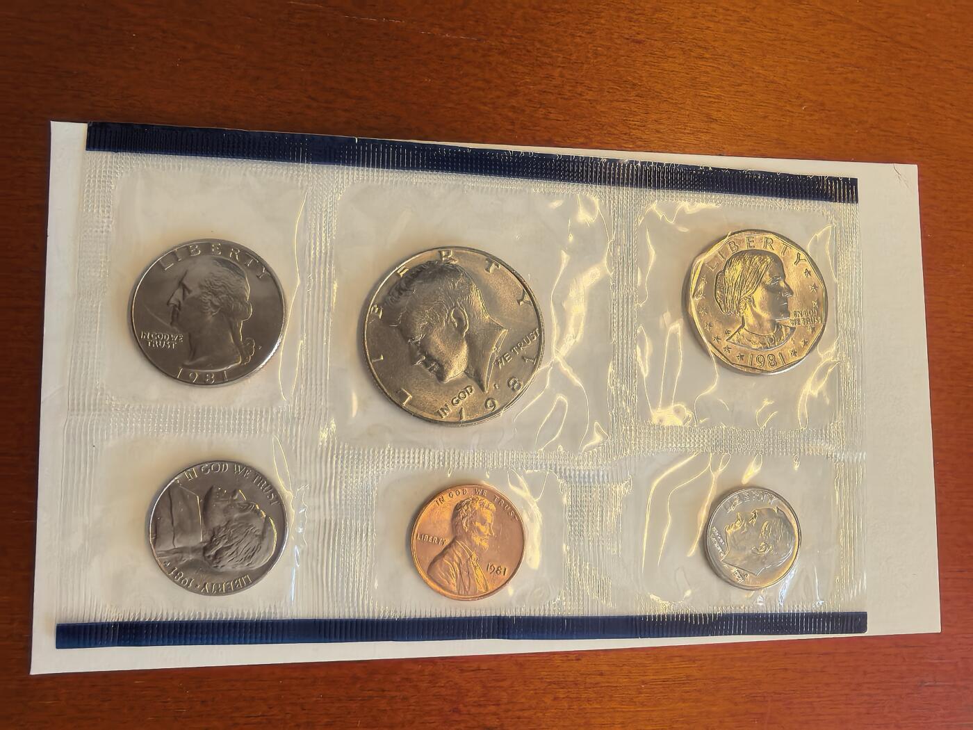 长老汇蛇年精选第九十八场拍卖 1981美国普制6枚套币，原外纸