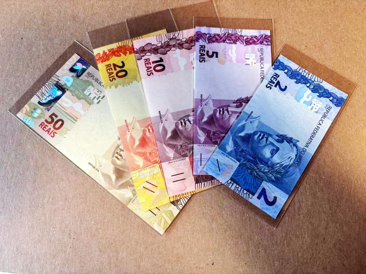 【Blue Auction】世界纸币精拍第784期——18级TOP拍卖/信誉/品质/专业/高效💫  【一组5张】巴西 2-50雷亚尔 全新UNC