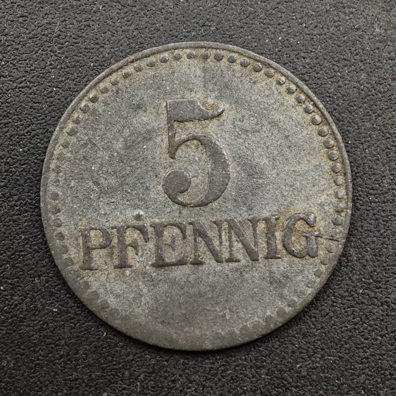  【淘币小摊】限时拍第八百六十六拍   散币场    年前最后一周之前预留8号9号全部发出请更换最新收货地址不方便收货的请勿参拍或者顺丰到付 德紧1917年5芬妮锌币