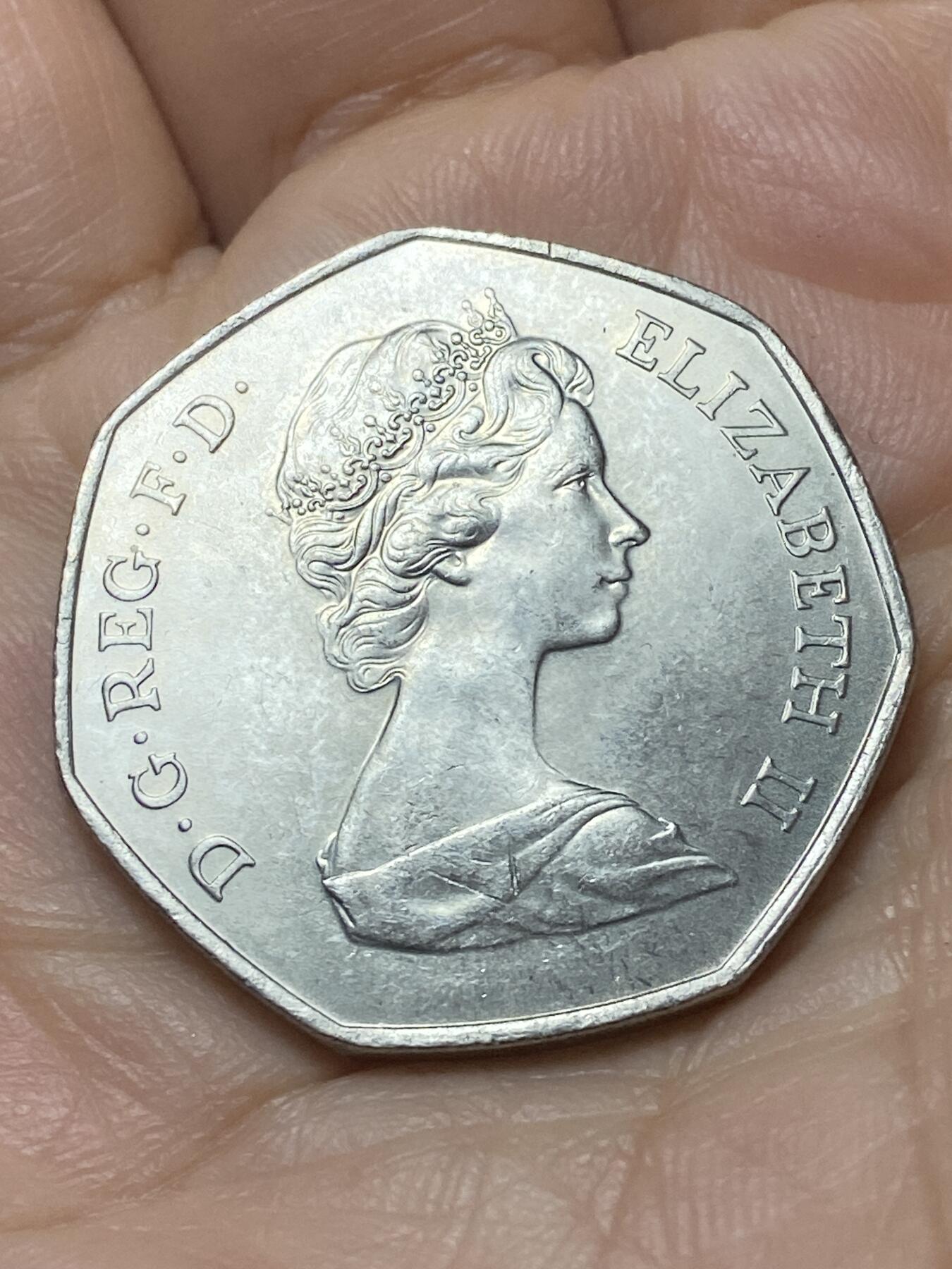 2026年第二十场(总第一百八十九场）外国好品散币场(免佣金) 英国🇬🇧1973年50便士(英国加入欧洲经济共同体纪念币)