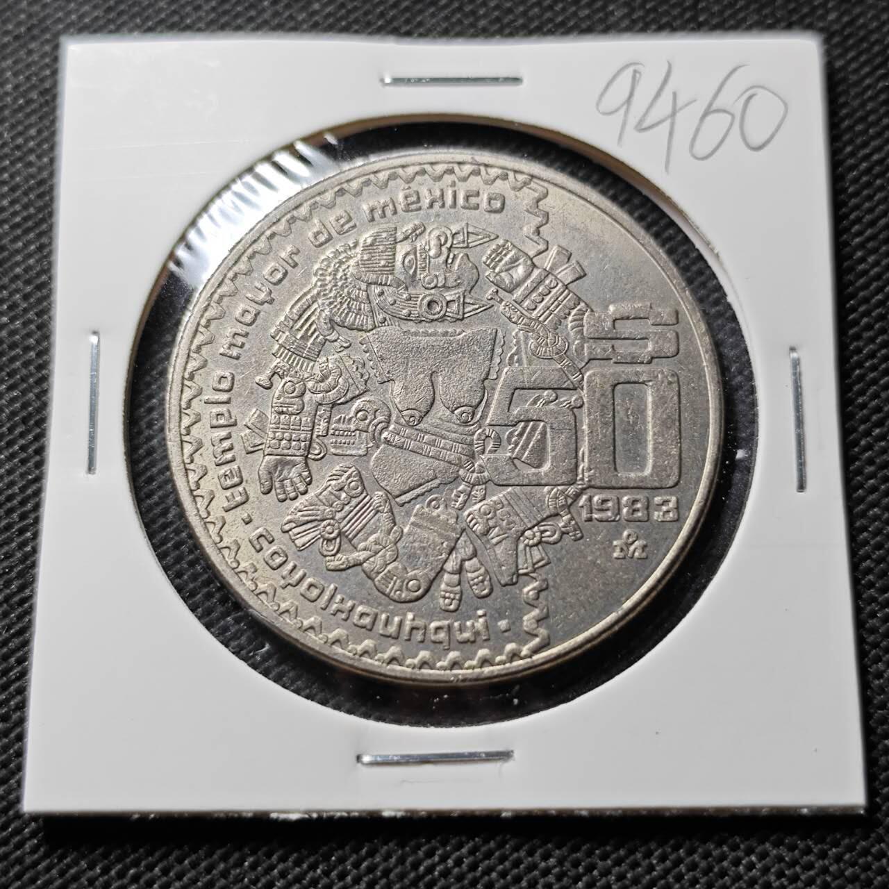 KK钱币收藏小铺  第394期  2月预留时间 周末发货 1982墨西哥50比索 大币