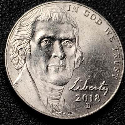 泉币菌-第181场- 精品福利场 - 美国2018年5美分纪念币 杰斐逊 及 故居蒙蒂塞洛庄园 21mm 