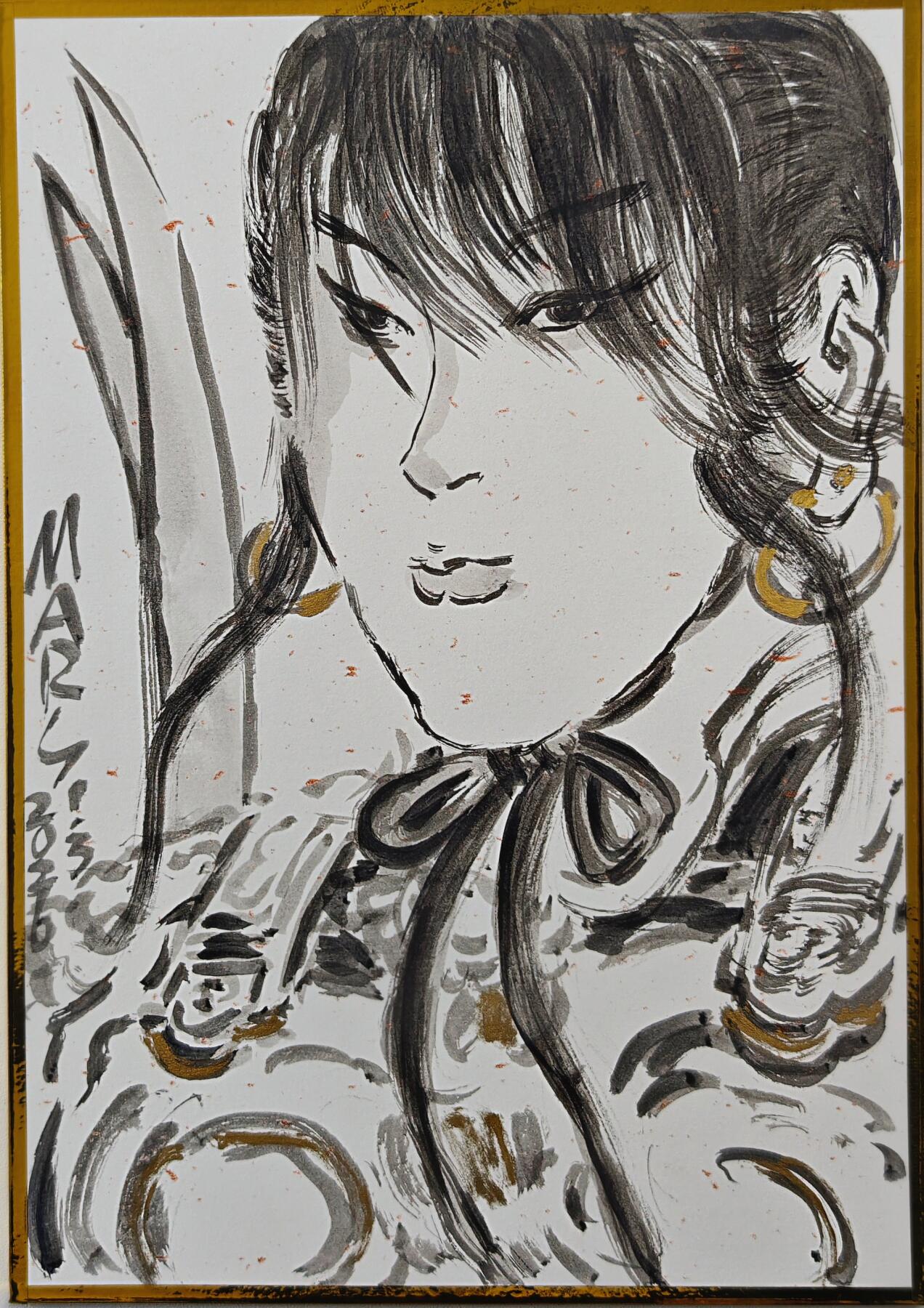 白泽拍卖卡牌手绘专场第32期（愿得长如此 年年物侯新） 2026 秦嘉裕工艺色纸 齐天大圣 A5  秦嘉裕签绘 扈三娘